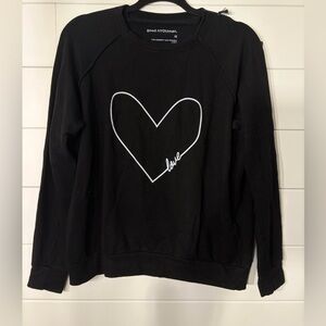 good hYOUman Black Love Heart Sweater